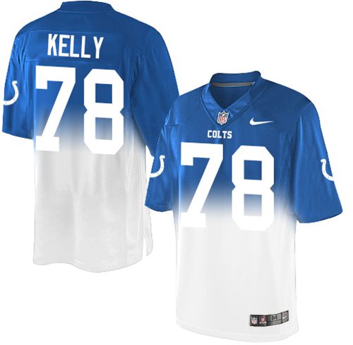 Nike Colts #78 Ryan Kelly Royal Blue/White Men's Stitched NFL Elite Fadeaway Fashion Jersey - Click Image to Close